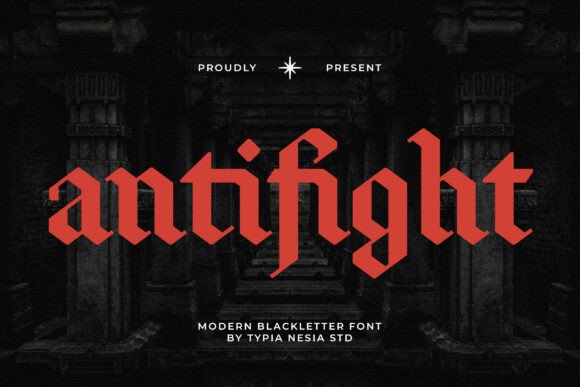 Antifight: Bold Gothic Blackletter Font for Striking Designs