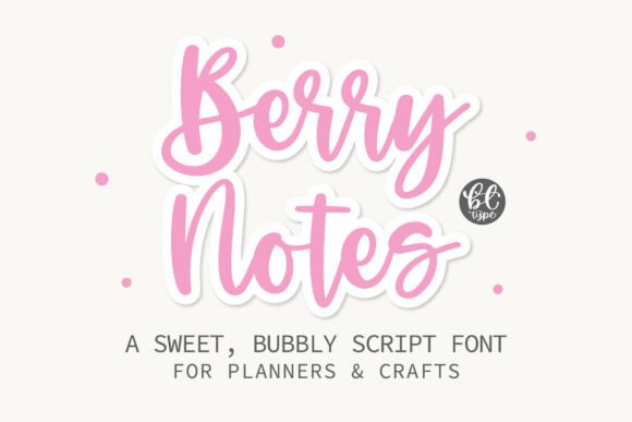 Berrynotes: A Sweet Handwritten Font for Creative Projects