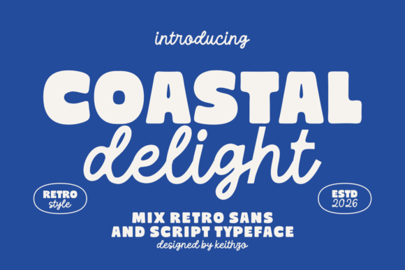 Coastal Delight: A Retro-Modern Typeface Duo