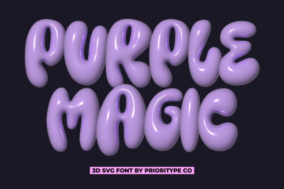 Discover the Playful Charm of the Purple Magic Typeface