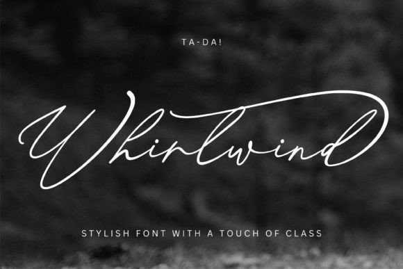 Discover Whirlwind: The Charming Handwritten Typeface