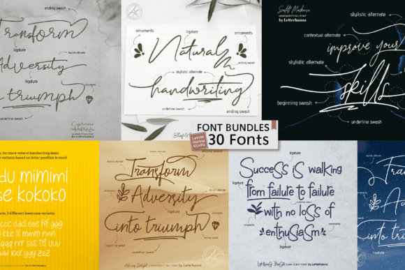 Handwritten Bundle: A Collection of Creative Fonts