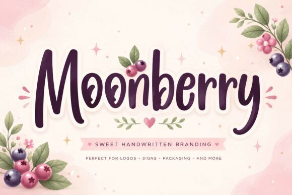 Moonberry: A Sweet Handwritten Font for Creative Designs