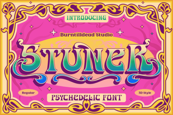 Stuner: A Psychedelic Font for Trippy Visual Design