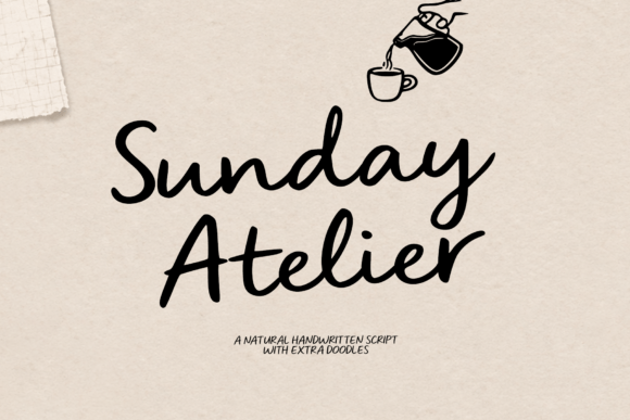 Sunday Atelier: Crafting Warmth with a Handwritten Script Font