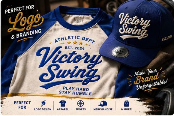 Victory Swing: Bold Vintage Script Font