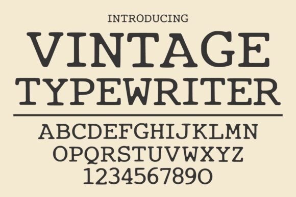 Vintage Typewriter: Authentic Retro Font for Modern Design
